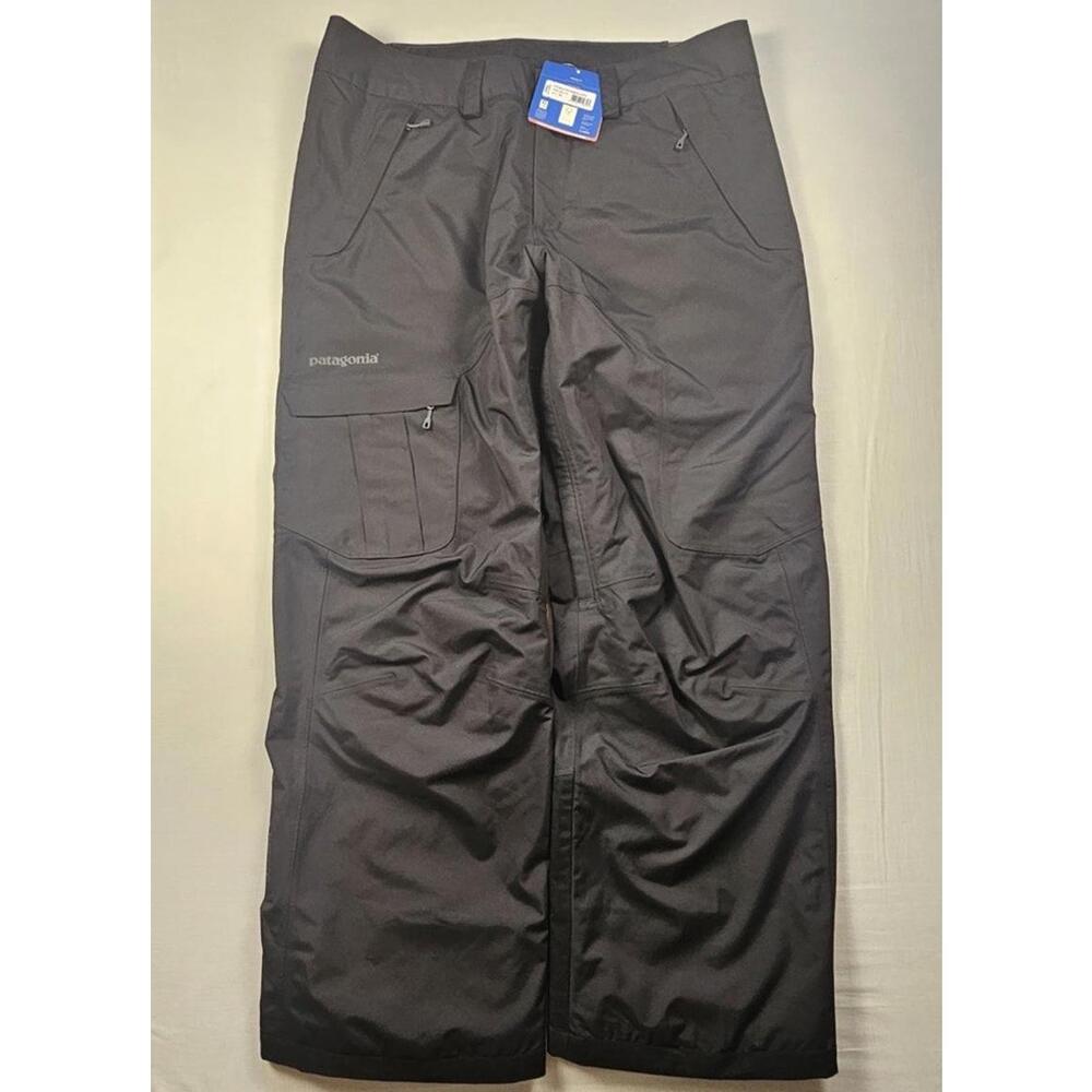 Patagonia H2No Mens Snow Ski Snowboard Pants Black Cargo Recco Pockets XL‎ NWT